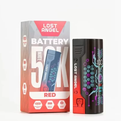 Lost Angel Mate Battery 1000mAh with LED Display - Brown, Cyan Blue