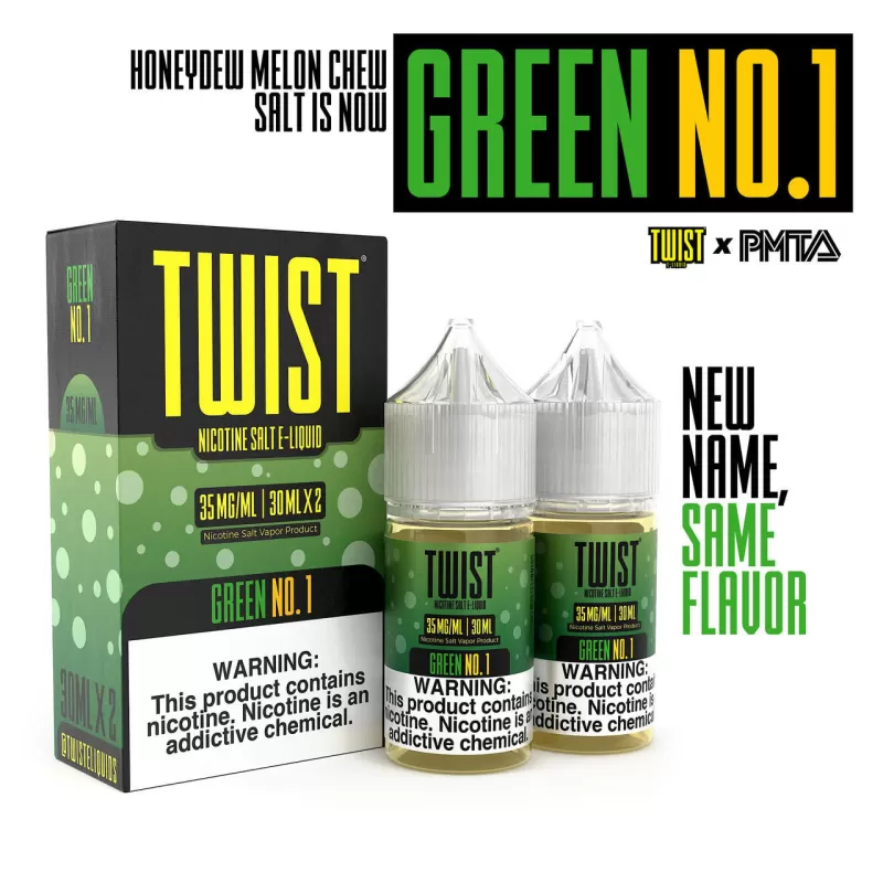 TWIST Salt Nic Premium E-Liquid 30ml 2pk - Rainbow No. 1 / 35mg - Skullvaping - Image 2