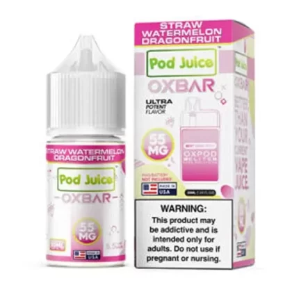 OXBAR x Pod Juice Elite Strawberry Watermelon Dragonfruit - OXBAR x Pod Juice Elite Battery Device (Color)#Midnight Black>Gun Metal>Gold Royale>Navy Blue>Pearl White>Titanium Silver~Strawber