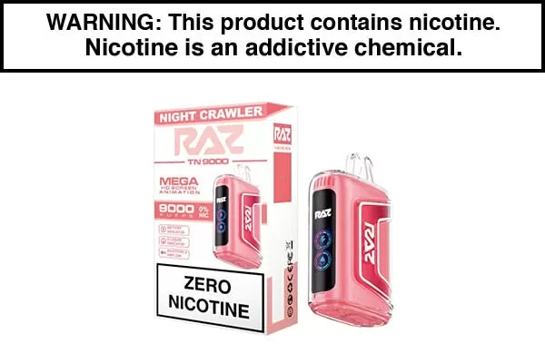 RAZ TN9000 ZERO DISPOSABLE VAPE – 9000 PUFFS - Vapejuice - Image 3