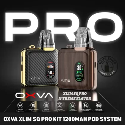 OXVA Xlim SQ Pro Kit 1200mAh Vape Kit Pod System in Dubai, UAE - Bronze Wood, Gentle Blue