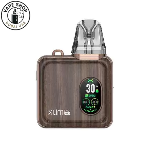 OXVA Xlim SQ Pro Kit 1200mAh Vape Kit Pod System in Dubai, UAE - Bronze Wood, Gentle Blue - Image 3