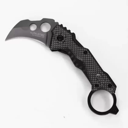ALPHASTEEL – 7″ Folding Pocket Knife – Void