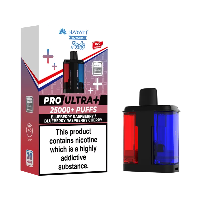 Blueberry Raspberry / Blueberry Raspberry Cherry Hayati Pro Ultra Plus Refill Pack - 20mg - Vape Product