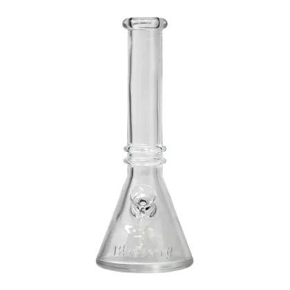 10" Blueberry Double Ring Soft Glass Beaker Bong - Clear