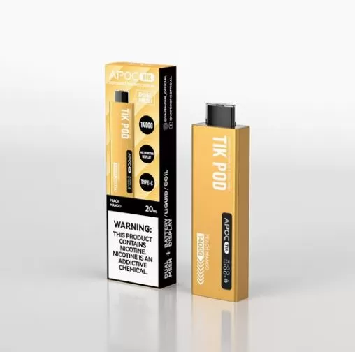 Apoc Tik Pod Rechargeable Disposable Vape (14,000 Puffs) - Cherry Grape / 30 mg - Image 2