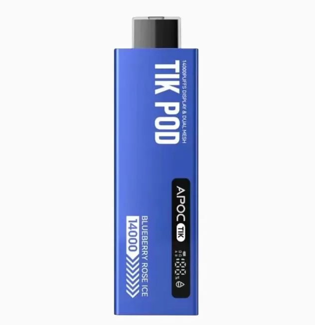 Apoc Tik Pod Rechargeable Disposable Vape (14,000 Puffs) - Cherry Grape / 30 mg - Image 3