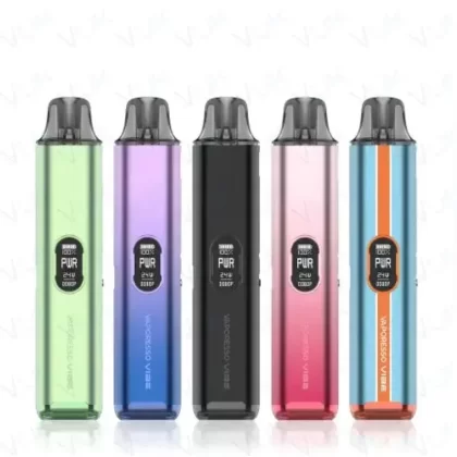 Vaporesso VIBE Pod Kit 1100mAh - Colour#Black>Cherry Pink>Berry Purple>Fresh Green>Racing Red>Silver>Turbo Blue