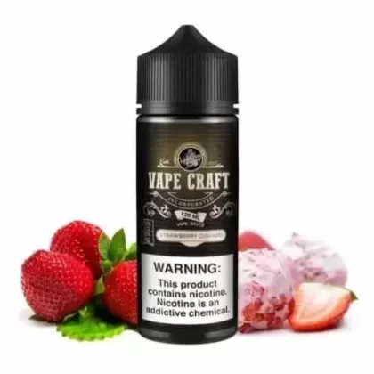 Strawberry Custard E-Liquid by Vape Craft - Size#120ml~Nicotine#0MG>3MG>6MG>12MG