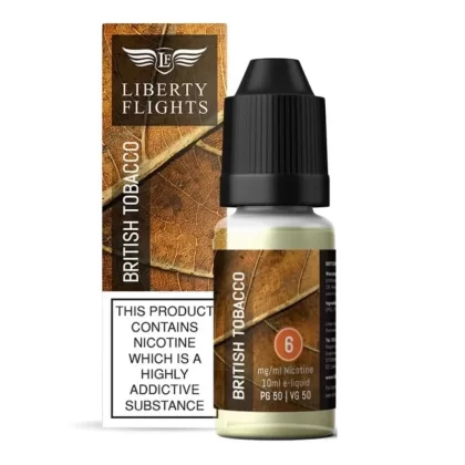 British Tobacco E-Liquid by Liberty Flights (10ml) - 12mg