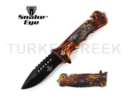 Snake Eye Tactical Rescue Style Spring Assisted Knife 4.5 – Bears