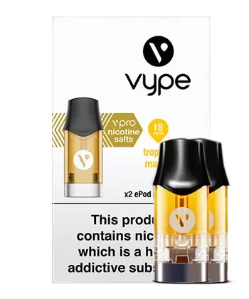Tropical Mango ePod vPro Prefilled Vape Pods by Vype / VUSE - 18mg / 10ml