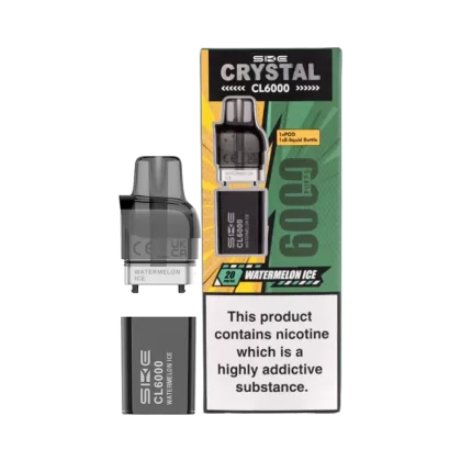 Watermelon Ice SKE Crystal CL6000 Pods - 20mg - Vape Product