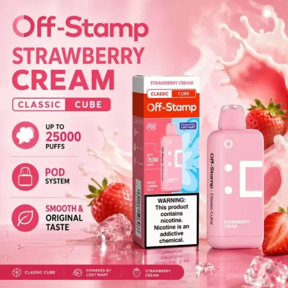 Strawberry Cream Off-Stamp X Classic Cube Pod 25K