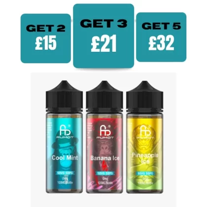 Fumot R&M 100ML Eliquid Shortfill - Only £7.99 - Strawberry Raspberry Cherry Ice