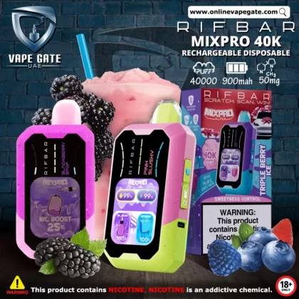 Rifbar Mixpro 40K Rechargeable Disposable Vape (40,000 Puffs) - Pineapple Lime / 50 mg