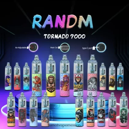 Fumot Tornado Pluma vaporizador desechable 7000 de 14 ml (1 pieza) kiwi fresa H0XPTX102 Fumot Mexico - Fumotvapemexico