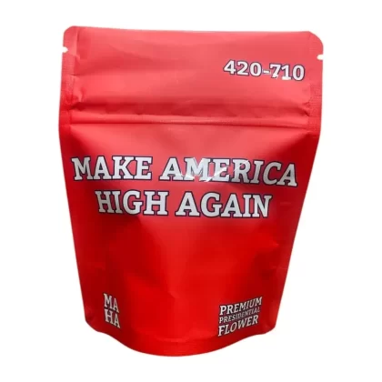 Bag King Make America High Again Child-Resistant Mylar Bag | 1/8 oz - Choose Price Tier#Single Unit (Less Than Pack Qty)>Pack of 50 (Bulk Discount Pricing) (0A0612)