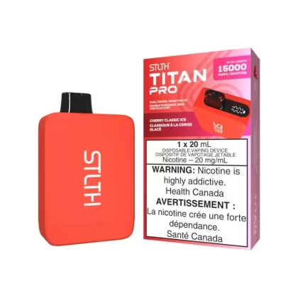 STLTH Titan Pro Disposable – Cherry Classic Ice, 15000 Puffs