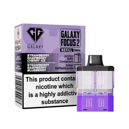 Strawberry Raspberry Cherry Ice Crystal Galaxy 30K Focus 2 Puff Kit - Eliquidsupply