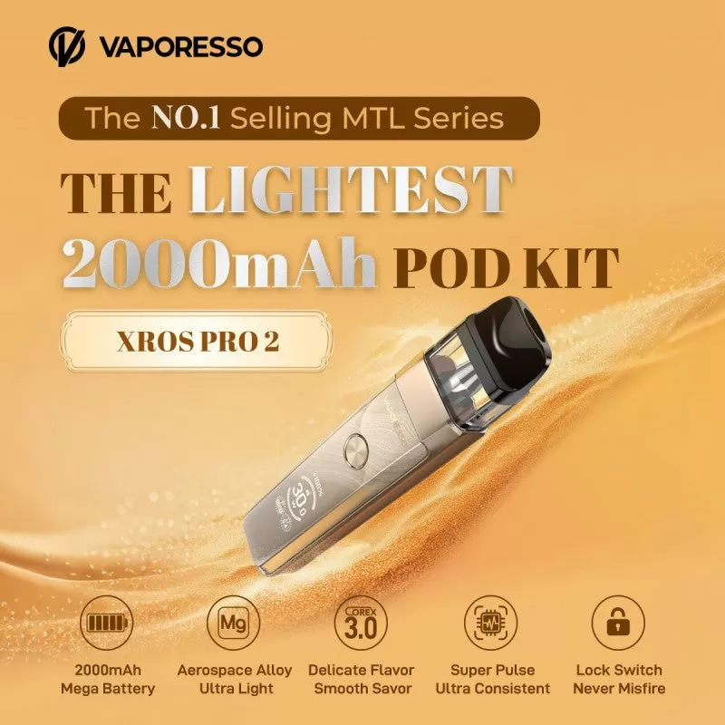 Vaporesso XROS PRO 2 Kit - Glittering Black - Skullvaping - Image 2
