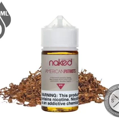 American Patriots Naked 100 Tobacco 60ml - Vape Product, Vape Product; NCDOR