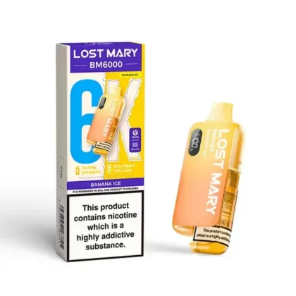 Lost Mary BM6000 Prefilled Pod Kit Banana Ice - Nicotine Strength#20mg (814280)