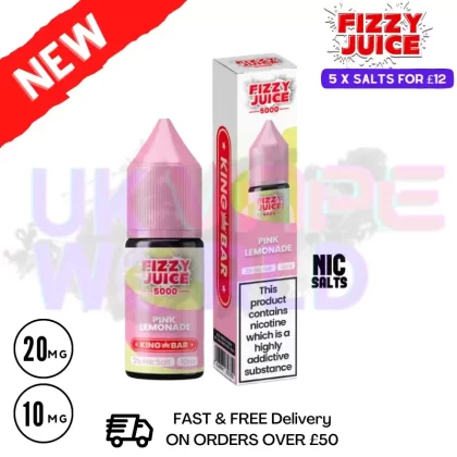 Fizzy Juice 5000 Nic Salt Pink Lemonade 10ML E-liquid