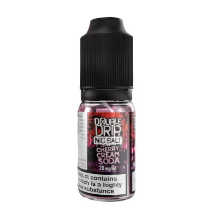 Double Drip Cherry Cream Soda Nic Salt Vape Juice - 10 Pack - Strength 10mg