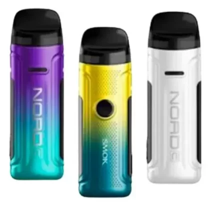 SMOK Nord C 50W Pod System. - Color#Matte White>Transparent Black>Transparent Blue>Transparent Red>Pink Purple>Orange Blue>Cyan Purple>Green Yellow