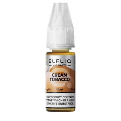 Elfliq Cream Tobacco Nic Salt E-Liquid - Vape Product, Vape Product