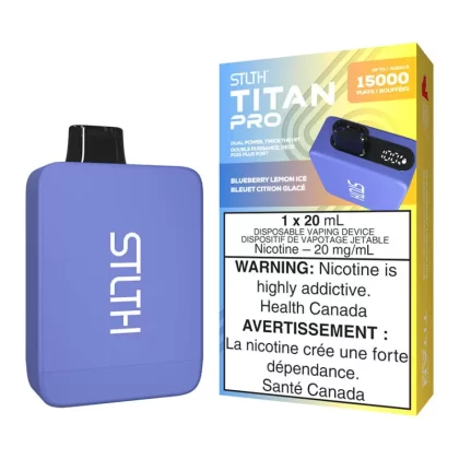 STLTH Titan Pro Disposable Vape Device - Blueberry Lemon Ice - 20mg/ml