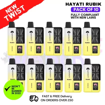 Banana ICE Hayati Rubik 7K 7000 Puff Box Of 10