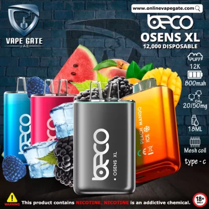 Beco Osens XL Disposable Vape (12,000 Puffs) - 50 mg / Peach Mango