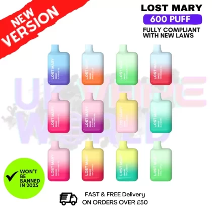 Lost Mary BM600 - Flavours#Strawberry Kiwi (NEW VERSION)>Triple Melon (NEW VERSION)>Watermelon ICE (NEW VERSION)>Triple Mango (NEW VERSION)>Pink Lemonade (NEW VERSION)>Peach ICE (NEW VERSION