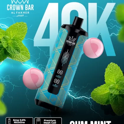 Al Fakher Crown Bar Mega Max 40k - Gum Mint - Crownbar Vape