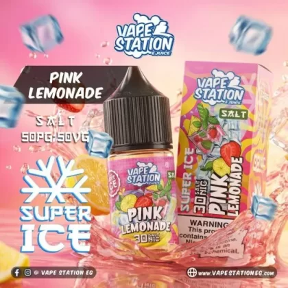 VAPE STATION PINK LEMONADE SUPER ICE SALT ELIQUID