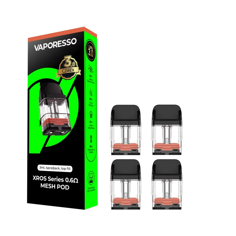 Vaporesso Corex 3.0 XROS Replacement Pod - 4 Count - 2ML / 0.8 ohm - Image 3