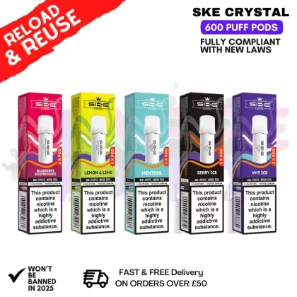 SKE CRYSTAL 600 Puff PRO Replacement Pods