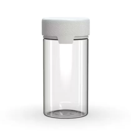 CHUBBY GORILLA | Child Resistant Clear Plastic Aviator Container w/ White Cap | 180mL – 6oz – 300 Count