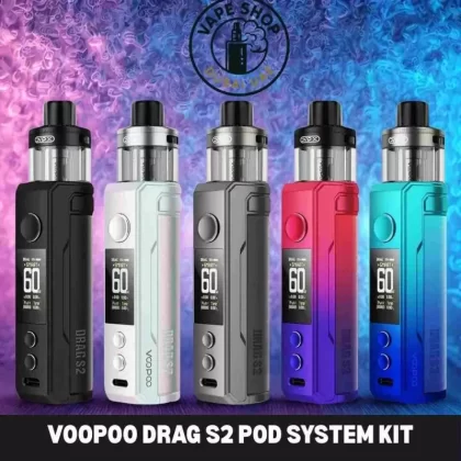 VOOPOO Drag S2 Pod System Kit in Dubai - Colorful Silver, Gray Metal (ED0201)