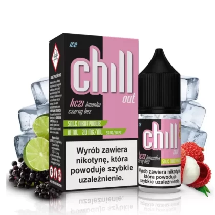 Liquid Chill Out Salt 20mg 10ml Liczi Limonka Czarny Bez Ice