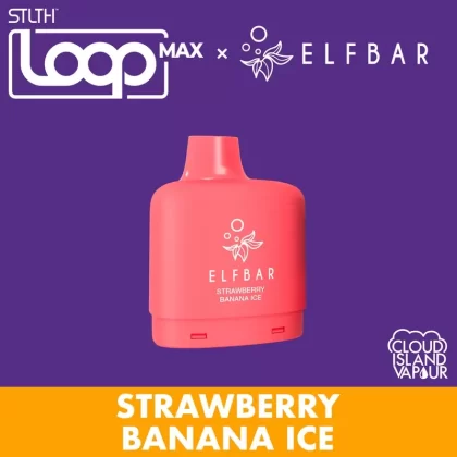 STLTH LOOP MAX X ELFBAR Pod Pack – Strawberry Banana Ice - Strength#20mg