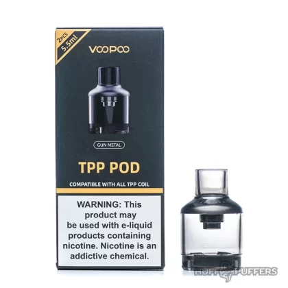 VooPoo TPP Replacement Pods - Color#Black>Silver>Gunmetal