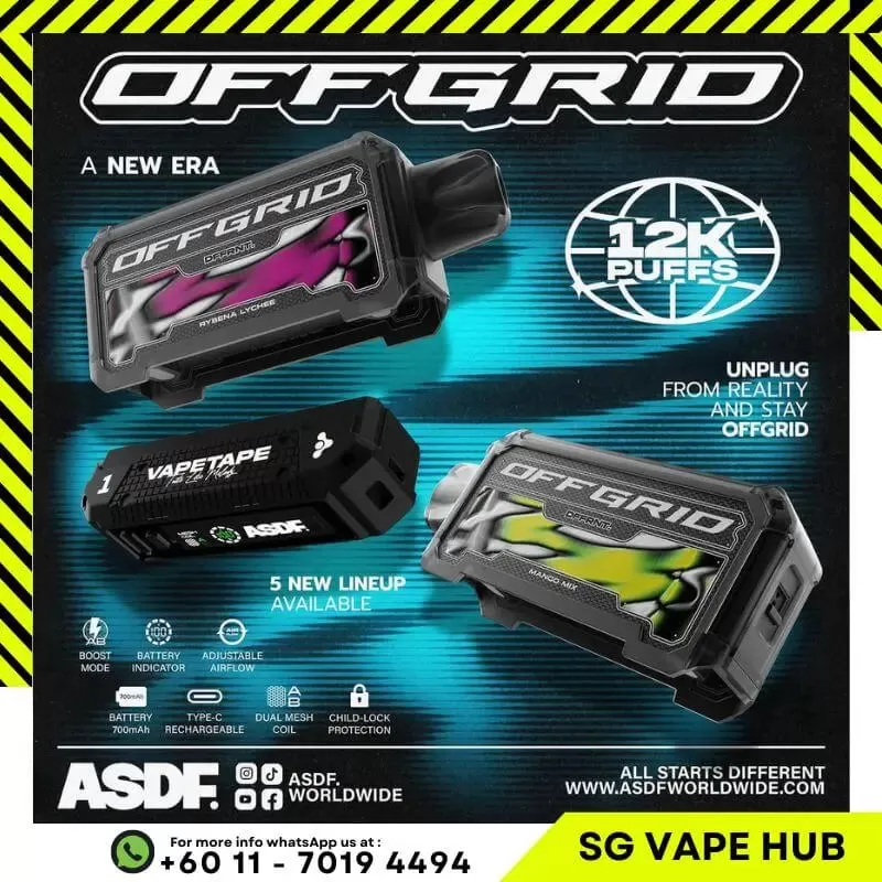 VAPETAPE OFFGRID 12000 Puffs - Starter Kit (Kit + Cartridge) / Blackcurrant Berries - Image 2