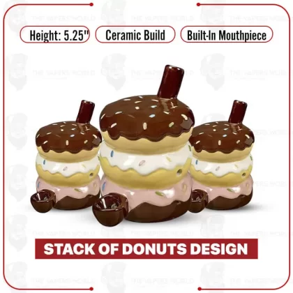 Stack of Donuts Ceramic Pipe Mug - Thevapersworld