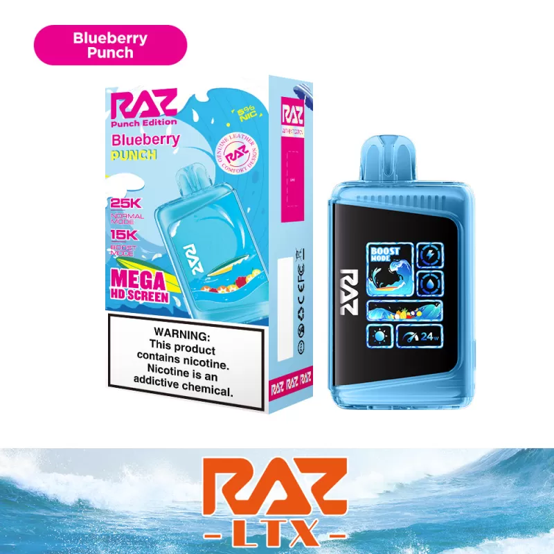 RAZ LTX “Punch Edition" 25K Puff Disposable Device – 25000 Puffs - Blueberry Punch - Image 2