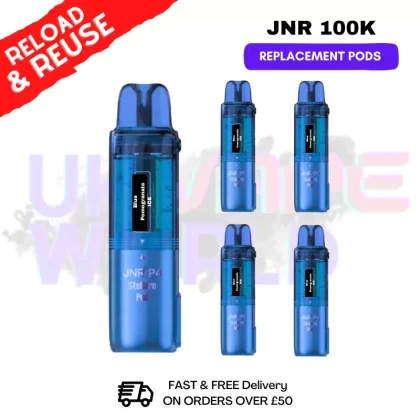 Blue Pomegranate ICE JNR 100k Sterllarc Replacement Pods Box Of 5