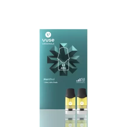 Vuse Alto Disposable Pods 5% - Pack of 4 - Golden Tobacco 5%, Pack of 4 - Menthol 5%