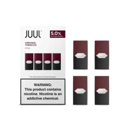 JUUL Pods - Virginia Tobacco 3.0%, Virginia Tobacco 5.0% (B9F5CB)